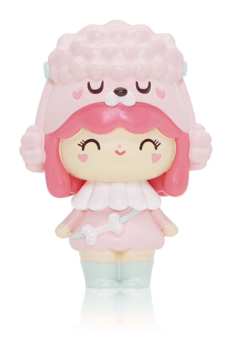 Best Friends Momiji doll with pastel outfit, pink hair, poodle hat, and a sweet closed-eyes smile. — Momiji doll