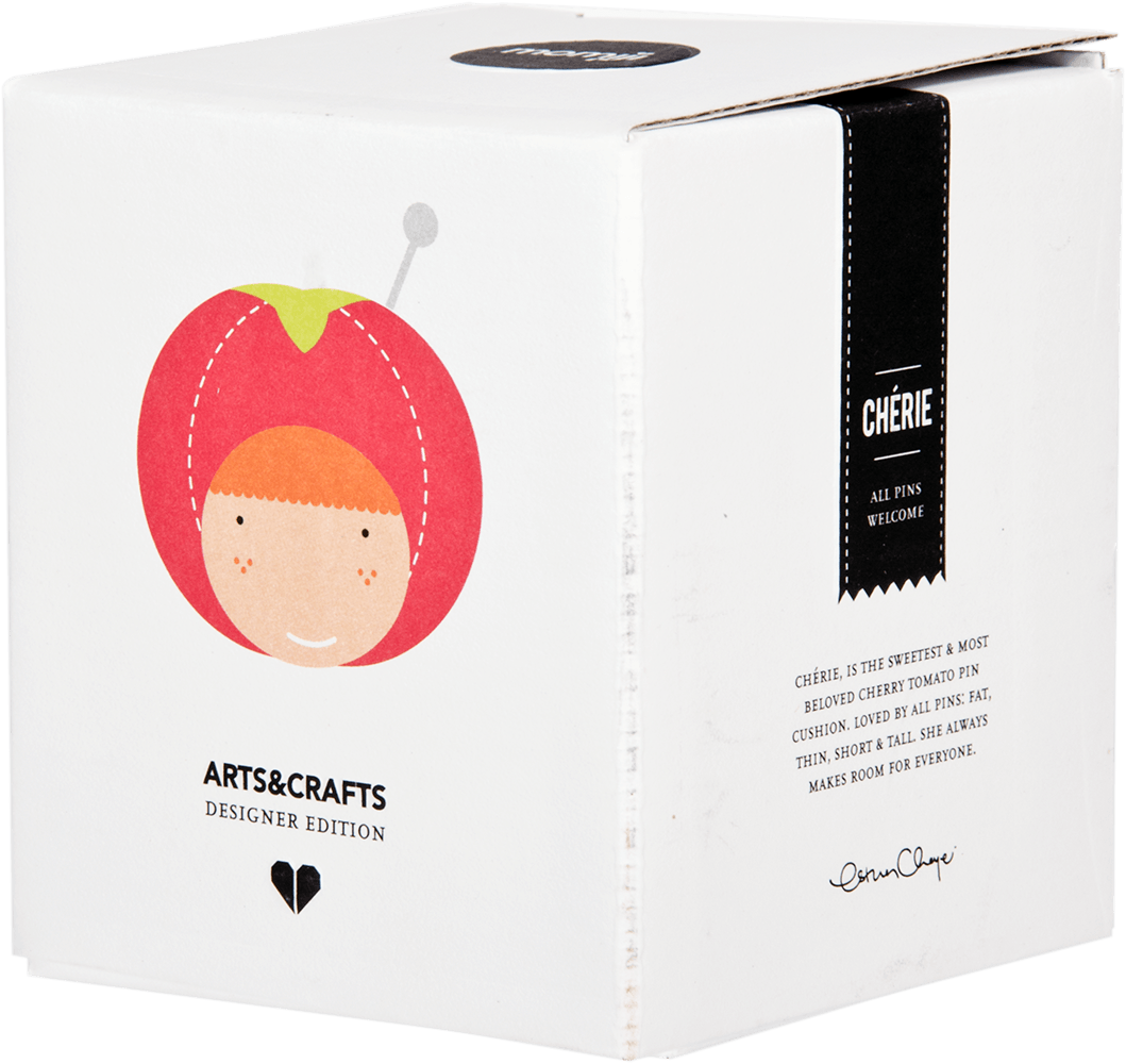 Cherie Momiji doll in a white box, features a smiling child wearing a cute red tomato costume; includes secret message slot. — Momiji doll