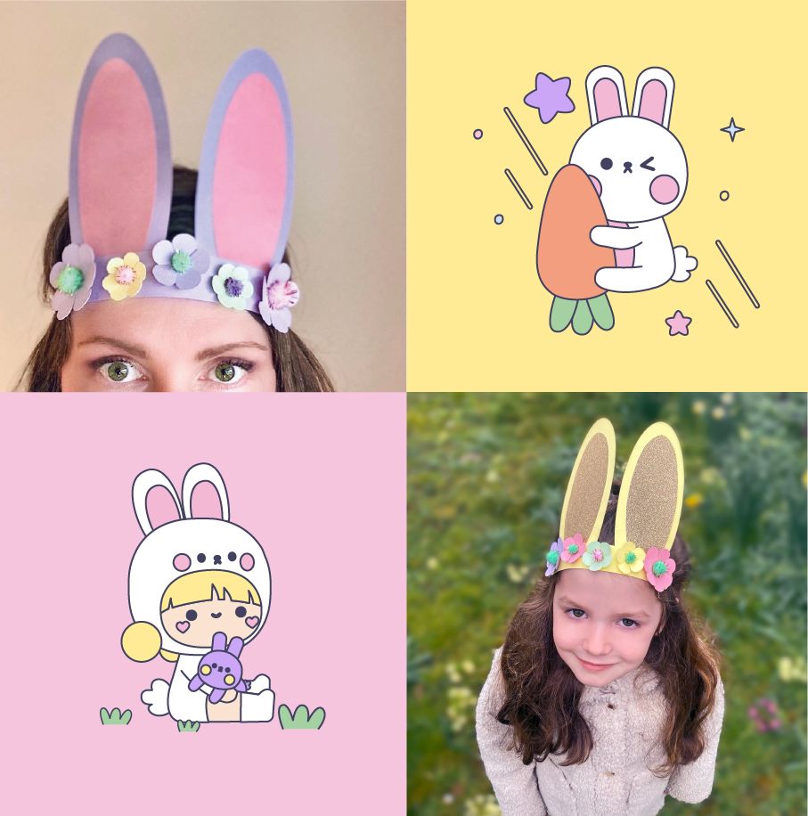 DIY Bunny ears headband, Easter bunny headband