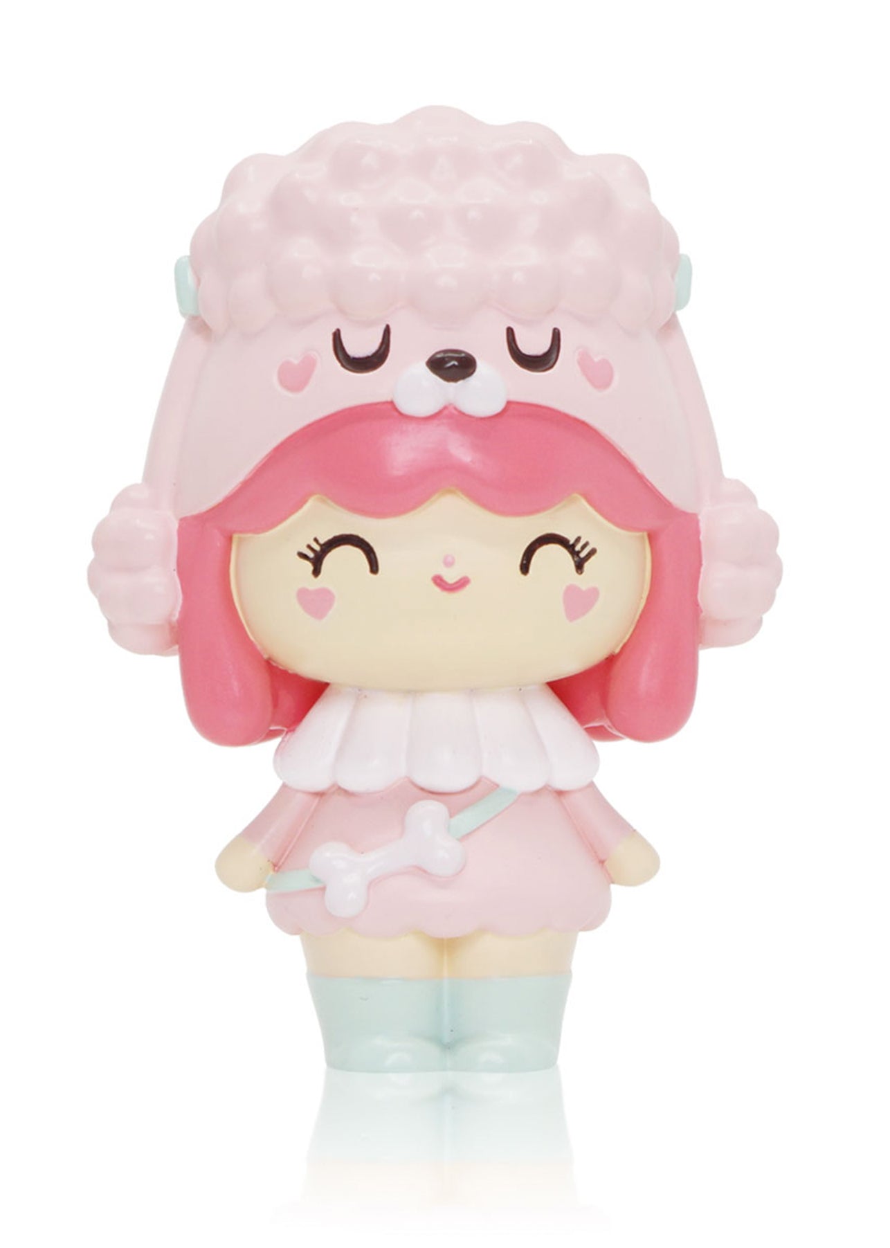 Best Friends Momiji doll with pink hair, cheerful face, pastel pink and blue outfit, and a cute poodle hat. — Momiji doll