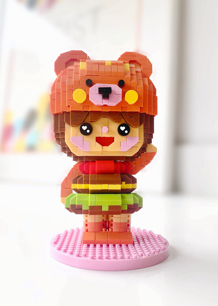 Load image into Gallery viewer, Burger Bear mini-bricks front
