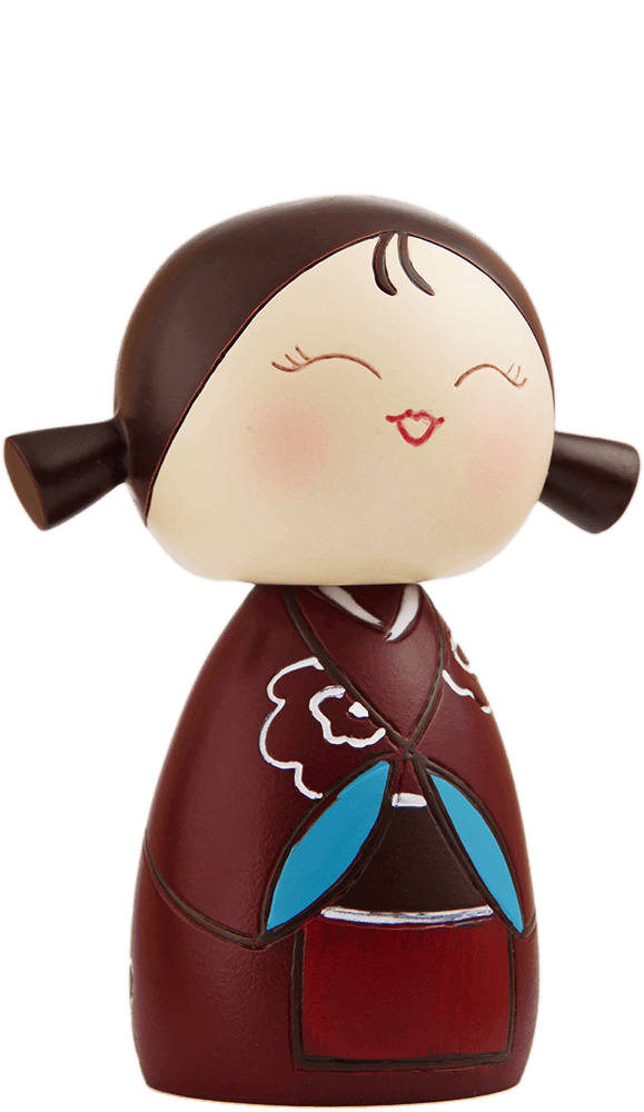 Giggles Momiji doll has pigtails, a bright smile, and cute details. Each collectible hides a secret message inside. — Momiji doll